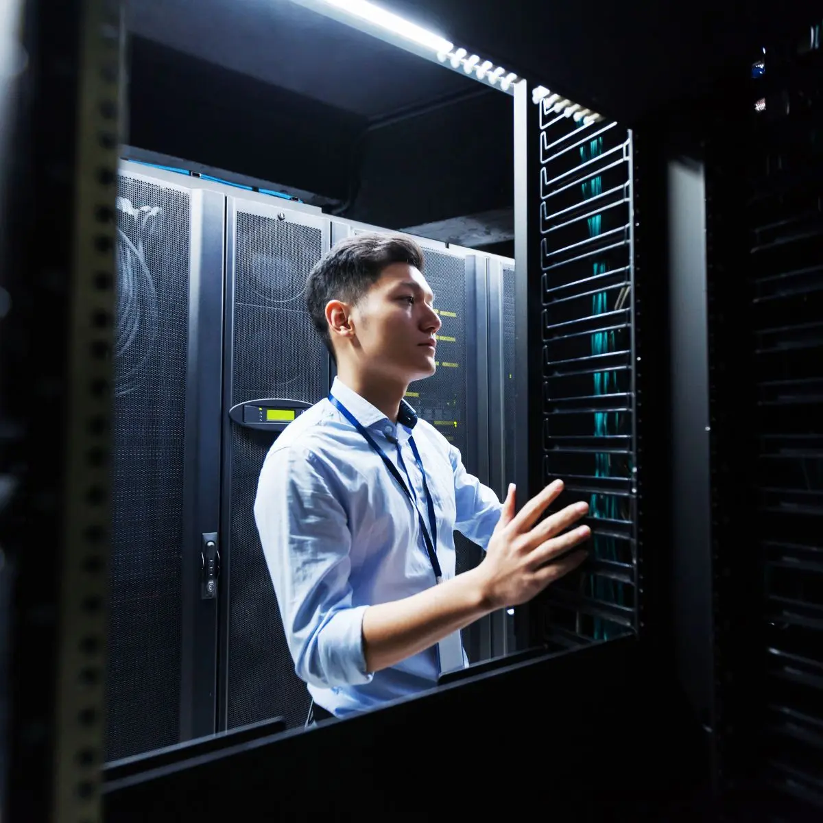 Data center worker